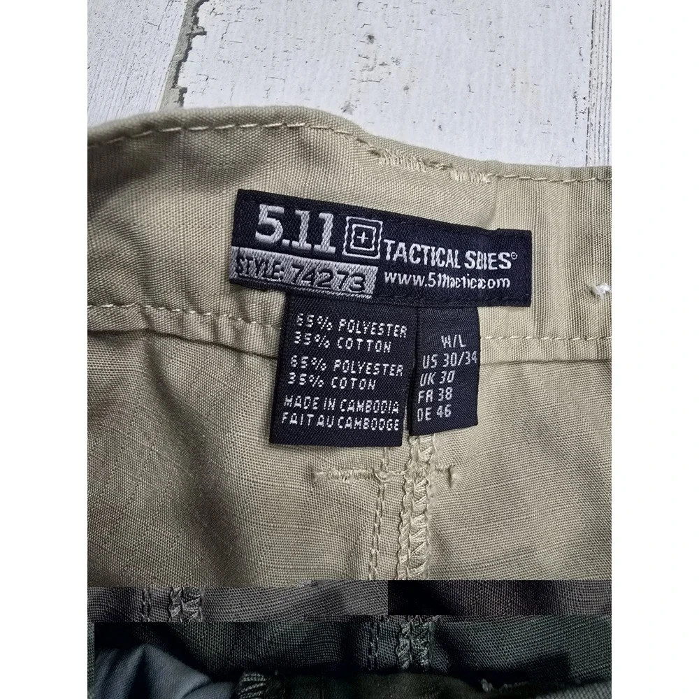 5.11 Tactical Series Mens‎ Khaki Tan Cargo Pants Cotton Canvas 74273 30x32